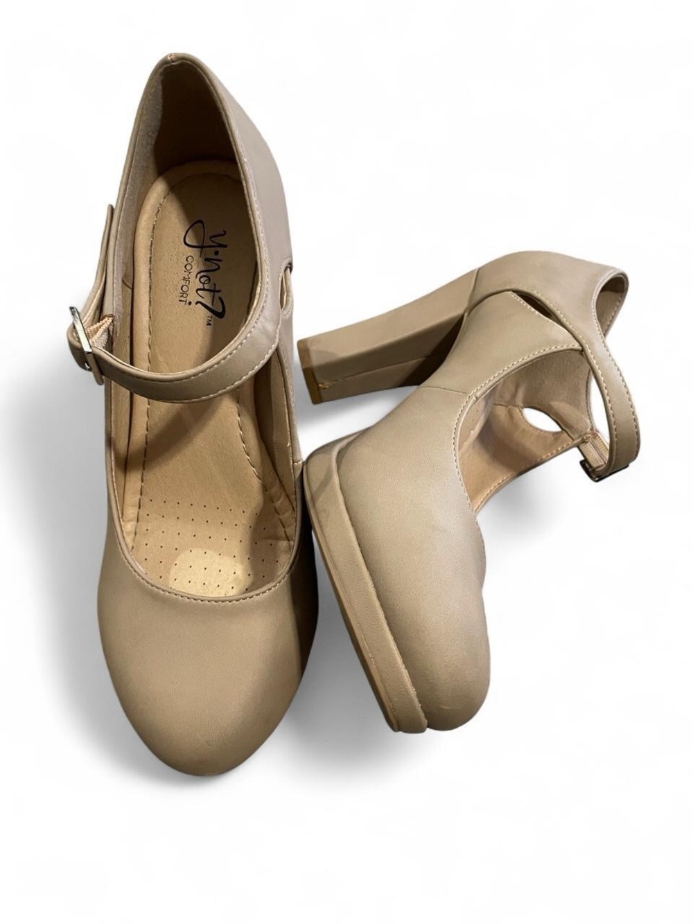 Women's Mary Jane Block Heel - Beige